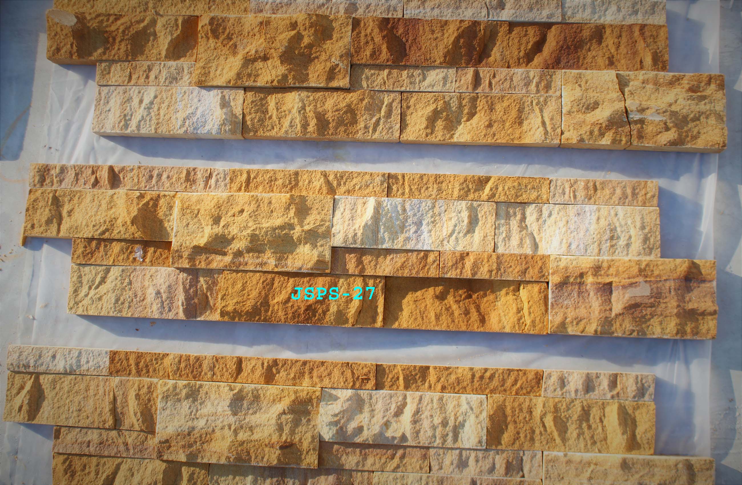 Split Rock Teak Sandstone wall cladding tiles